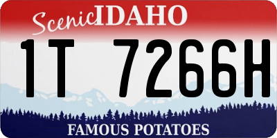 ID license plate 1T7266H