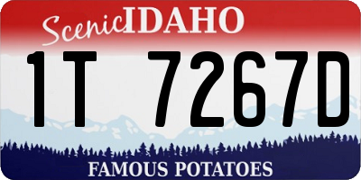 ID license plate 1T7267D