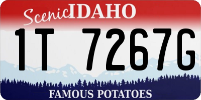 ID license plate 1T7267G