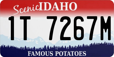 ID license plate 1T7267M