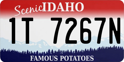 ID license plate 1T7267N