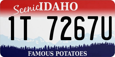 ID license plate 1T7267U