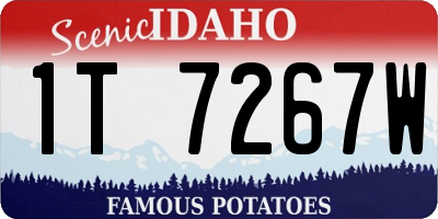 ID license plate 1T7267W