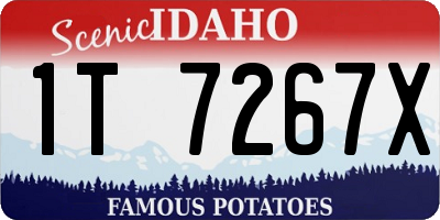 ID license plate 1T7267X