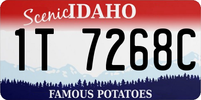 ID license plate 1T7268C