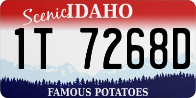 ID license plate 1T7268D