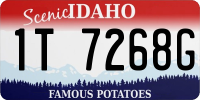 ID license plate 1T7268G