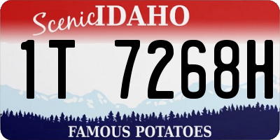 ID license plate 1T7268H
