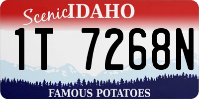 ID license plate 1T7268N