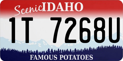 ID license plate 1T7268U