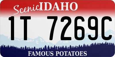 ID license plate 1T7269C