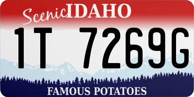 ID license plate 1T7269G