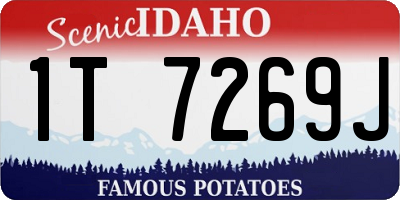 ID license plate 1T7269J