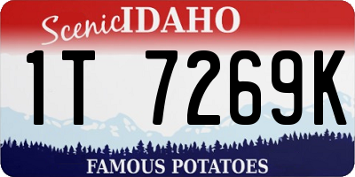 ID license plate 1T7269K