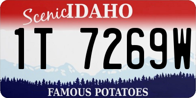 ID license plate 1T7269W