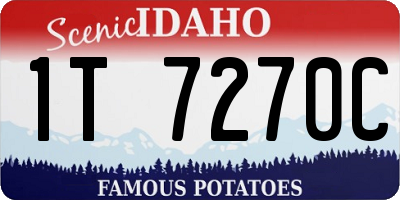 ID license plate 1T7270C