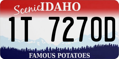 ID license plate 1T7270D