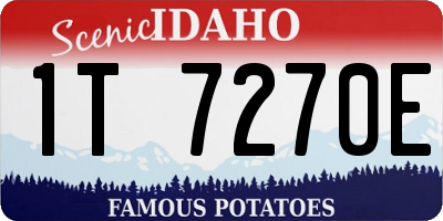 ID license plate 1T7270E