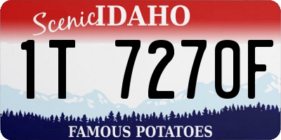 ID license plate 1T7270F