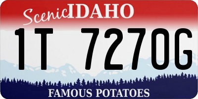 ID license plate 1T7270G
