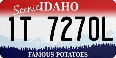 ID license plate 1T7270L