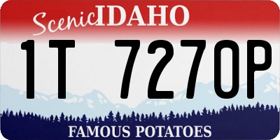 ID license plate 1T7270P