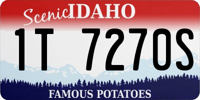 ID license plate 1T7270S