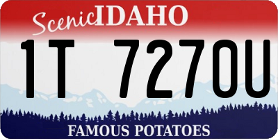 ID license plate 1T7270U