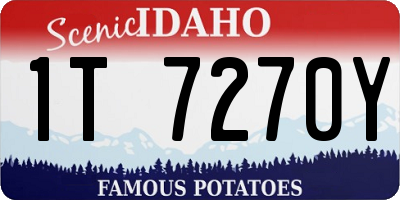 ID license plate 1T7270Y