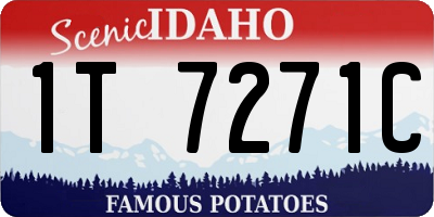 ID license plate 1T7271C