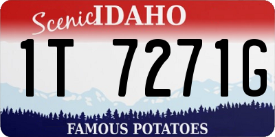 ID license plate 1T7271G
