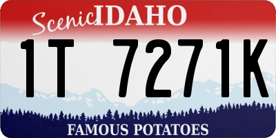 ID license plate 1T7271K