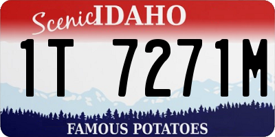 ID license plate 1T7271M