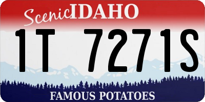 ID license plate 1T7271S