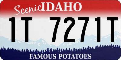 ID license plate 1T7271T