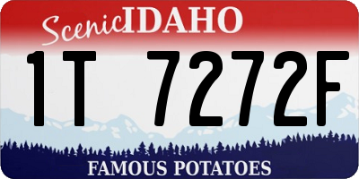 ID license plate 1T7272F