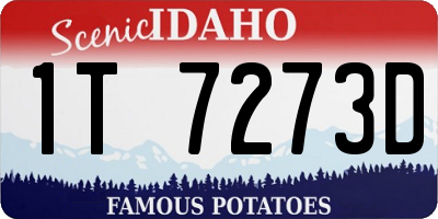 ID license plate 1T7273D