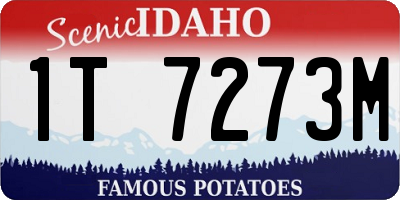 ID license plate 1T7273M