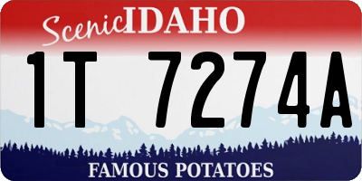 ID license plate 1T7274A