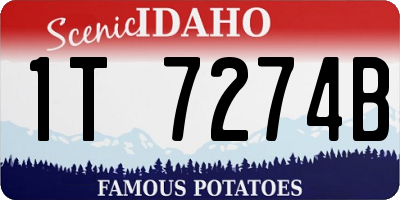 ID license plate 1T7274B