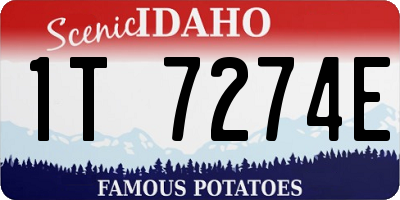 ID license plate 1T7274E