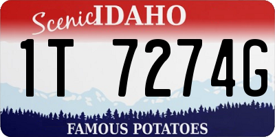 ID license plate 1T7274G