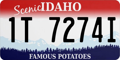 ID license plate 1T7274I