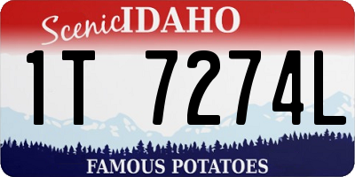 ID license plate 1T7274L