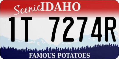 ID license plate 1T7274R
