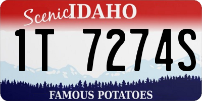 ID license plate 1T7274S