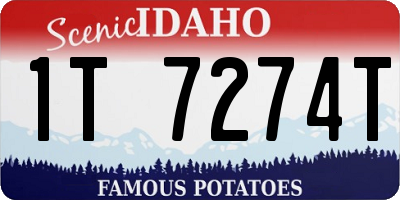 ID license plate 1T7274T