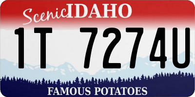 ID license plate 1T7274U