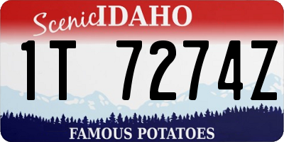 ID license plate 1T7274Z