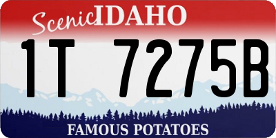 ID license plate 1T7275B